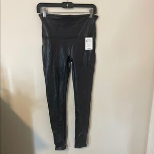 SPANX faux leather Black Leggings